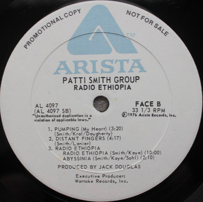 Patti Smith Group : Radio Ethiopia (LP, Album, Promo, PRC)