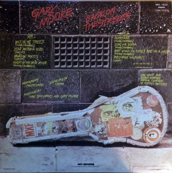 Gary Moore : Back On The Streets (LP, Album, RE)