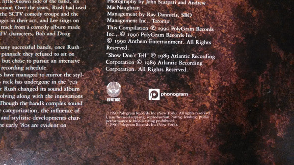 Rush : Chronicles (3xLP, Comp)