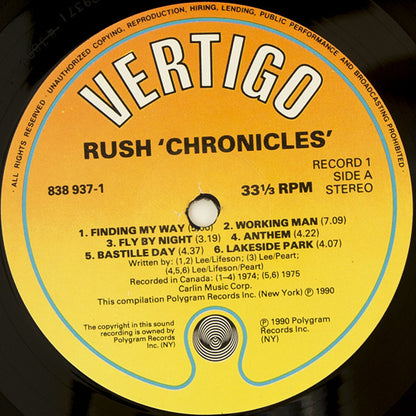 Rush : Chronicles (3xLP, Comp)
