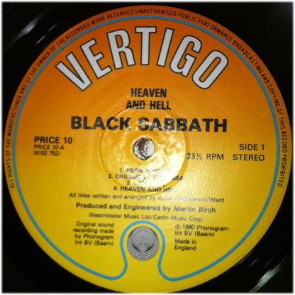 Black Sabbath : Heaven And Hell (LP, Album, RE)