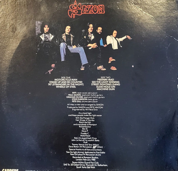 Saxon : Wheels Of Steel (LP, Album, Mon)