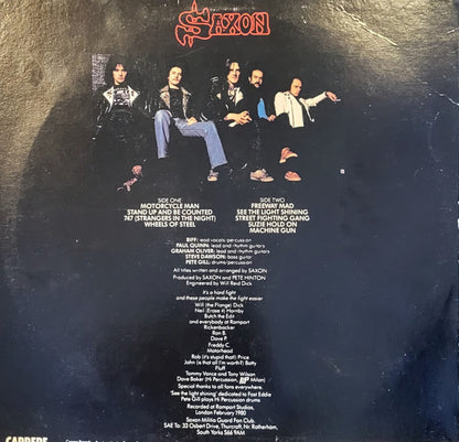 Saxon : Wheels Of Steel (LP, Album, Mon)