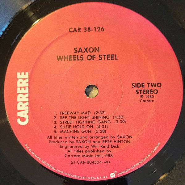 Saxon : Wheels Of Steel (LP, Album, Mon)