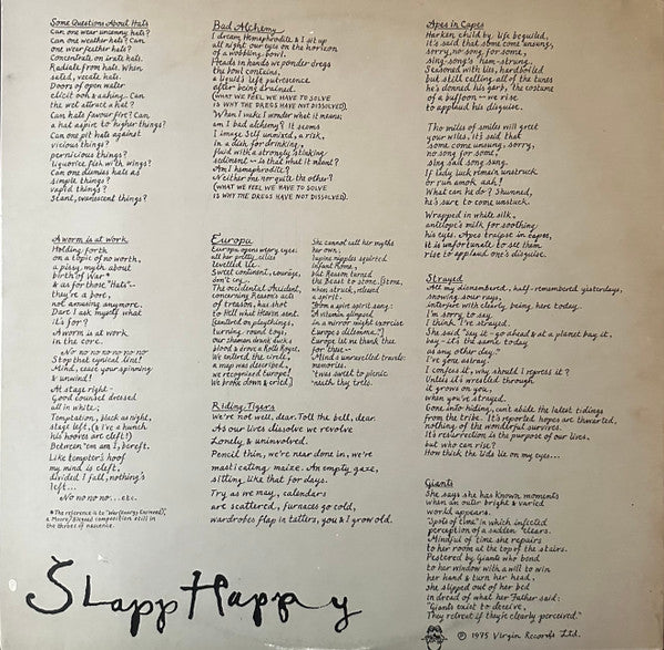 Slapp Happy / Henry Cow : Desperate Straights (LP, Album, PN )