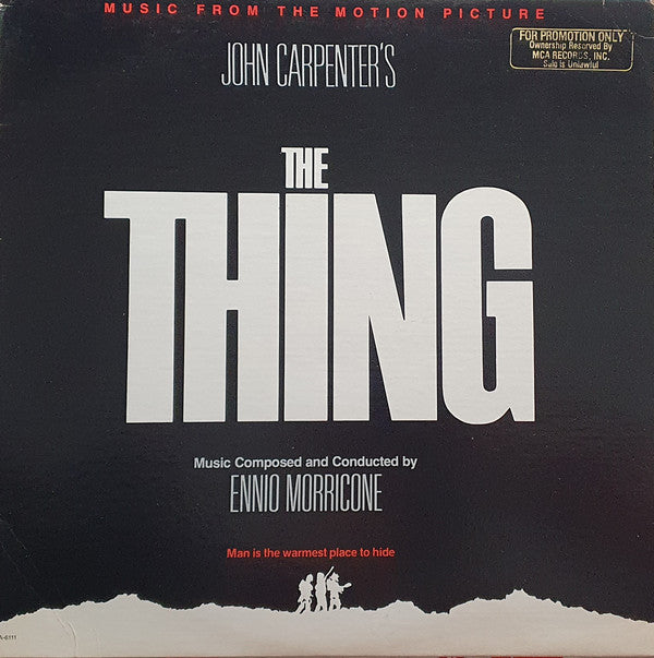 Ennio Morricone : The Thing (Music From The Motion Picture) (LP, Album, Promo, Pin)