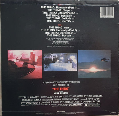 Ennio Morricone : The Thing (Music From The Motion Picture) (LP, Album, Promo, Pin)