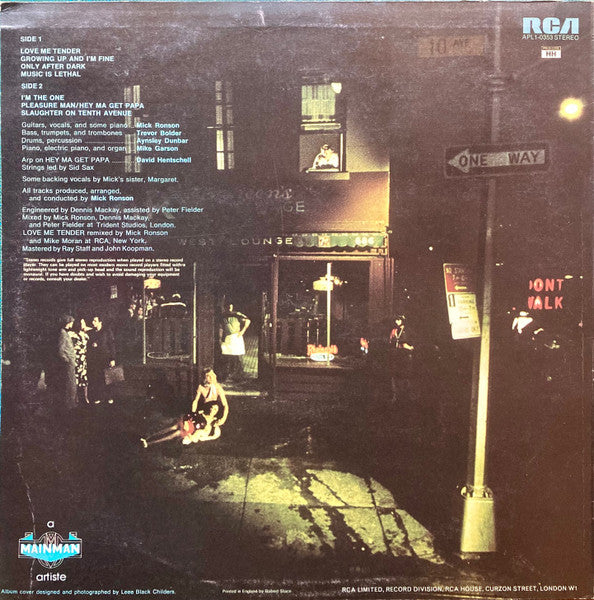 Mick Ronson : Slaughter On 10th Avenue (LP, Album, A4 )