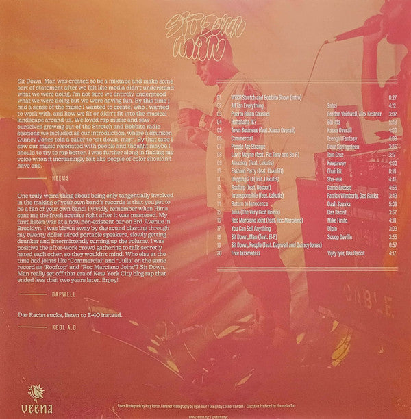 Das Racist : Sit Down, Man (2xLP, Album, Ora)