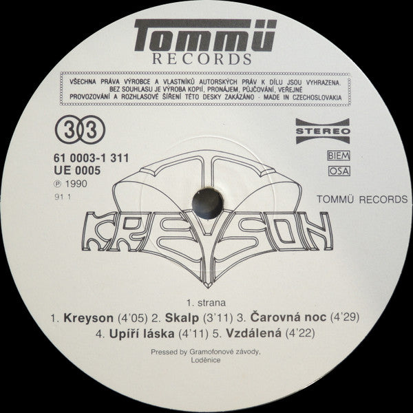 Kreyson : Anděl Na Útěku (LP, Album, RP, Gat)