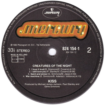 Kiss : Creatures Of The Night (LP, Album, RE)