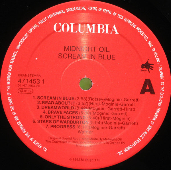 Midnight Oil : Scream In Blue - Live (LP, Album)