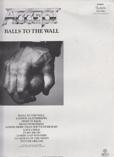 Accept : Balls To The Wall (LP, Album)