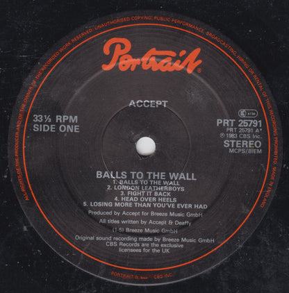 Accept : Balls To The Wall (LP, Album)