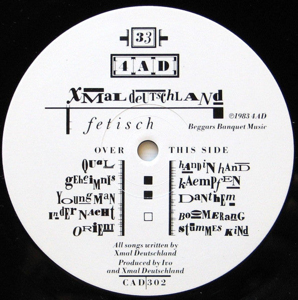 X Mal Deutschland : Fetisch (LP, Album)