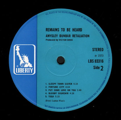 The Aynsley Dunbar Retaliation : Remains To Be Heard (LP, Album)