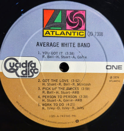 Average White Band : AWB (LP, Album, Quad, RE)