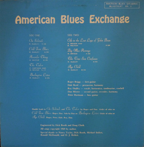 American Blues Exchange : Blueprints (LP, Album, RE, Unofficial)