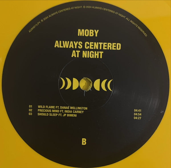 Moby : Always Centered At Night (2xLP, Album, Num, S/Edition, Yel)