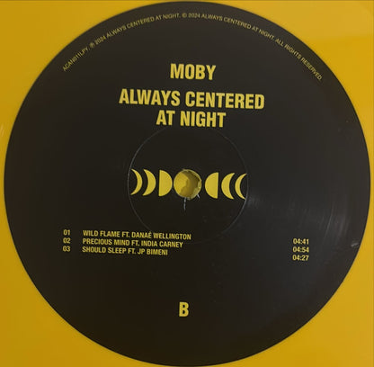 Moby : Always Centered At Night (2xLP, Album, Num, S/Edition, Yel)