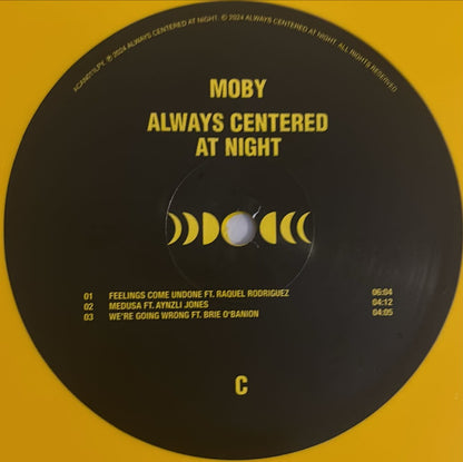 Moby : Always Centered At Night (2xLP, Album, Num, S/Edition, Yel)