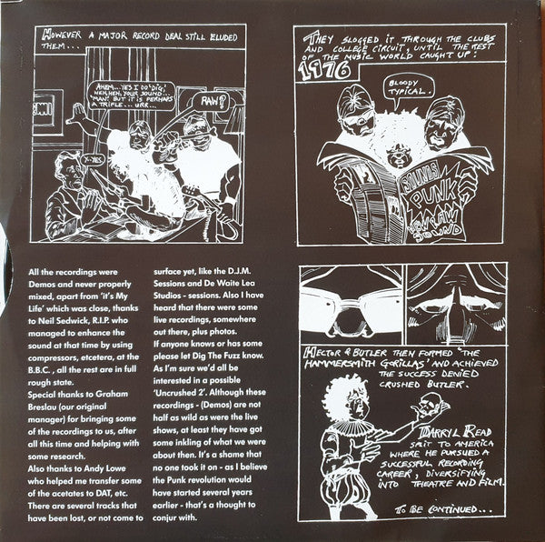 Crushed Butler : Uncrushed: Previously Unreleased British Punk From The Underground 1969-1971 (10", MiniAlbum, Gat)