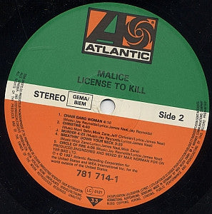 Malice (2) : License To Kill (LP, Album)