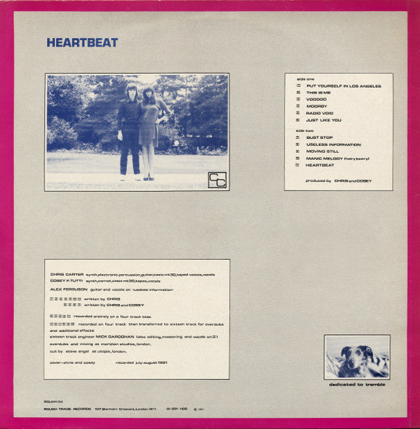 Chris And Cosey* : Heartbeat (LP, Album)