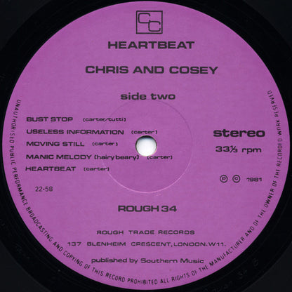 Chris And Cosey* : Heartbeat (LP, Album)