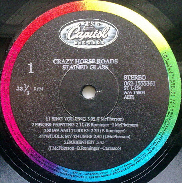 Stained Glass : Crazy Horse Roads (LP, Album, RE)