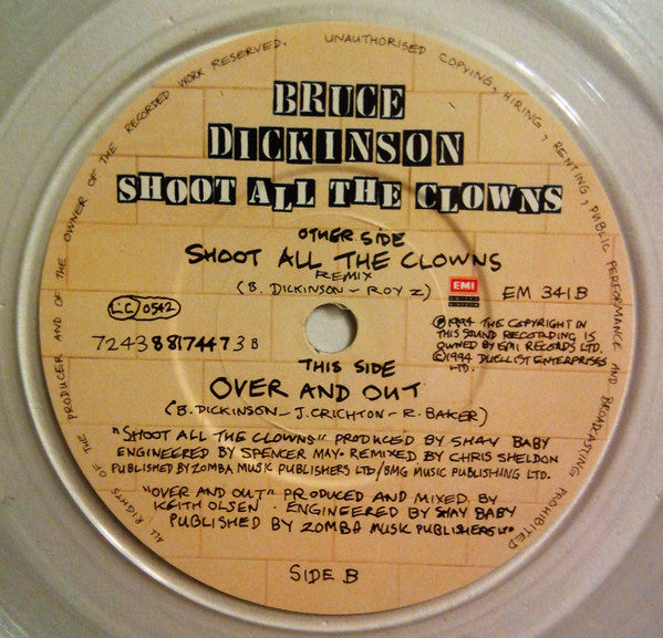 Bruce Dickinson : Shoot All The Clowns (7", Single, Ltd, Cle)
