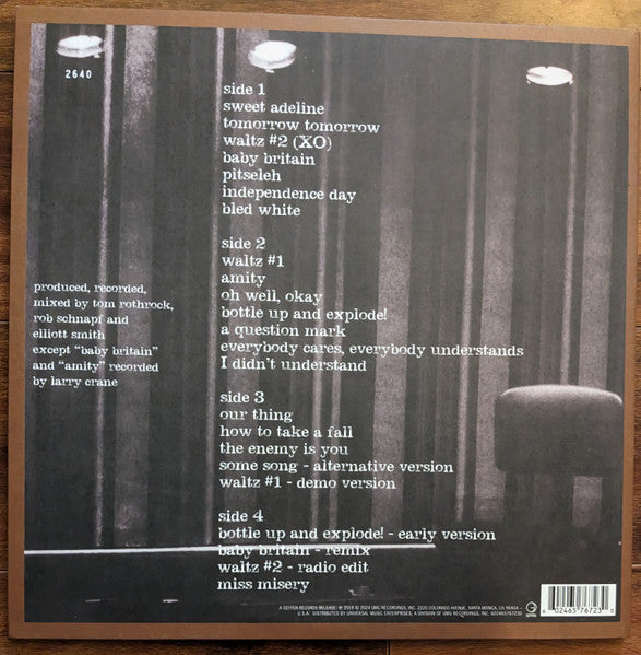 Elliott Smith - XO (2xLP, Album, Club, Dlx, Ltd, Num, RE Elliott Smith - XO (2xLP, Album, Club, Dlx, Ltd, Num, RE
