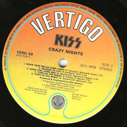 Kiss : Crazy Nights (LP, Album)