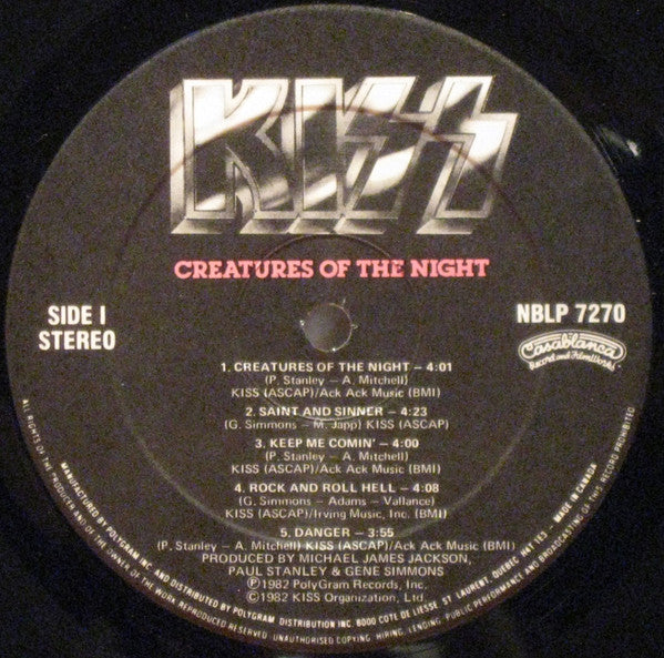 Kiss : Creatures Of The Night (LP, Album)