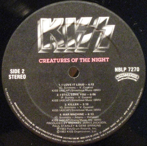 Kiss : Creatures Of The Night (LP, Album)