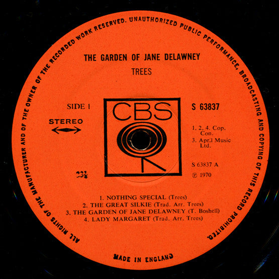 Trees (3) : The Garden Of Jane Delawney (LP, Album)