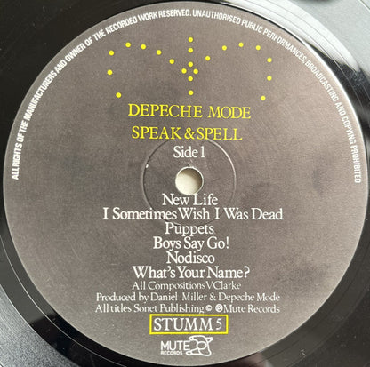 Depeche Mode : Speak & Spell (LP, Album, RP, GG )