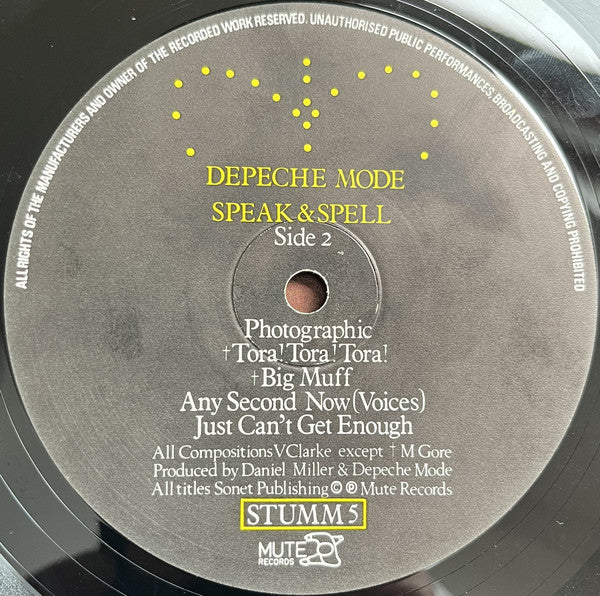 Depeche Mode : Speak & Spell (LP, Album, RP, GG )