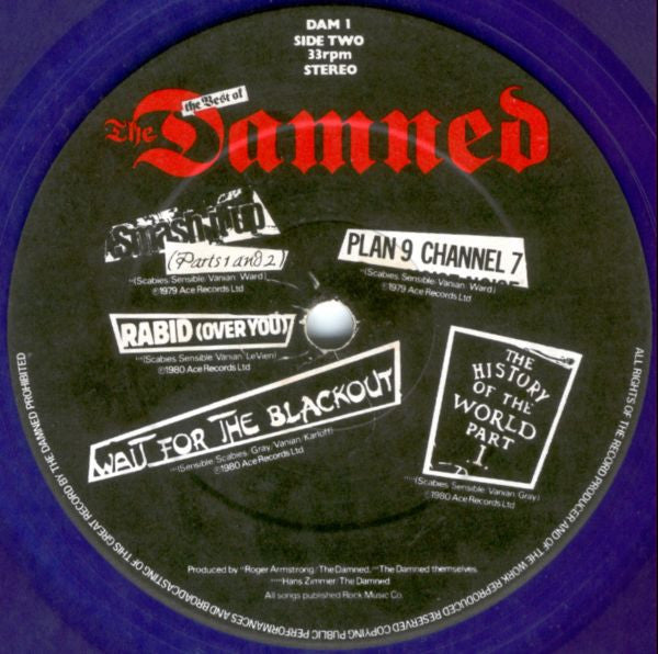 The Damned : Another Great Record From The Damned: The Best Of The Damned (LP, Comp, Blu)
