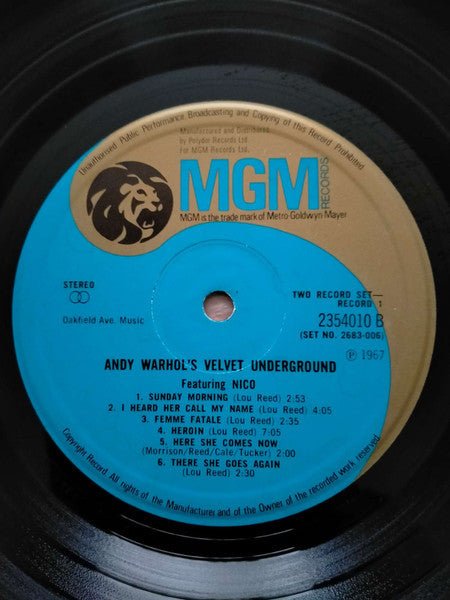 The Velvet Underground Featuring Nico (3) : Andy Warhol's Velvet Underground Featuring Nico (2xLP, Comp, Gat)