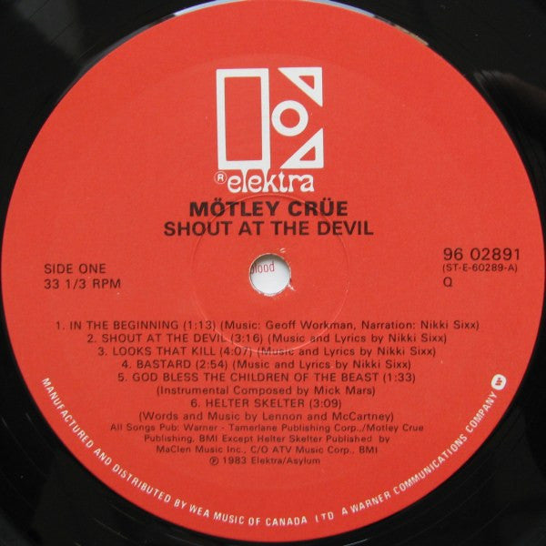 Mötley Crüe : Shout At The Devil (LP, Album, Red)