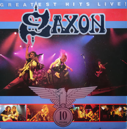 Saxon : Greatest Hits Live! (2xLP, Album, Gat)