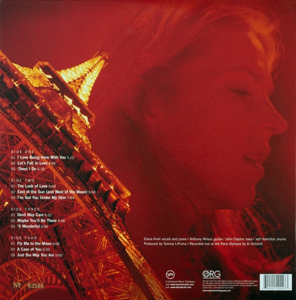 Diana Krall : Live In Paris (2x12", Album, Ltd, Num, RE)