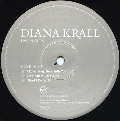 Diana Krall : Live In Paris (2x12", Album, Ltd, Num, RE)
