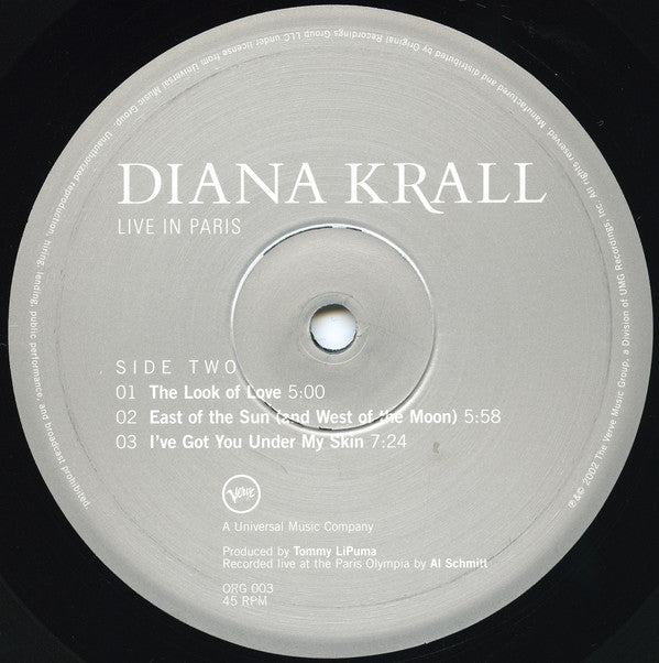 Diana Krall : Live In Paris (2x12", Album, Ltd, Num, RE)