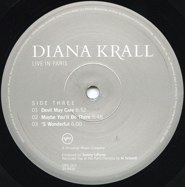 Diana Krall : Live In Paris (2x12", Album, Ltd, Num, RE)