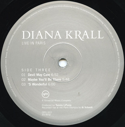 Diana Krall : Live In Paris (2x12", Album, Ltd, Num, RE)