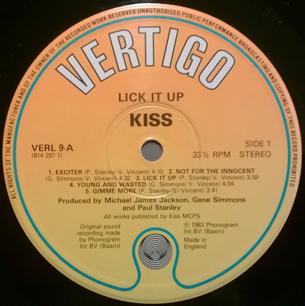 Kiss : Lick It Up (LP, Album)