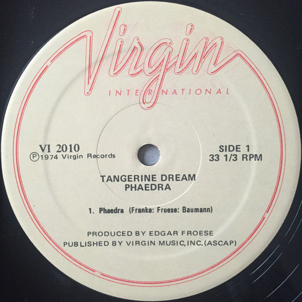 Tangerine Dream : Phaedra (LP, Album, RE, Gat)