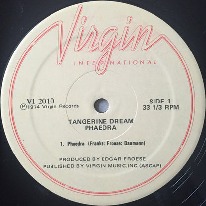 Tangerine Dream : Phaedra (LP, Album, RE, Gat)